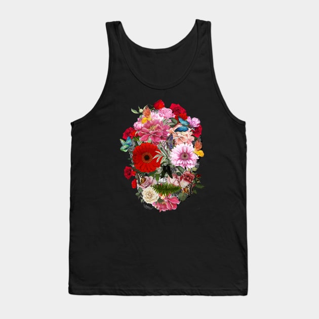 skull, cool skull, floral skull Tank Top by Collagedream